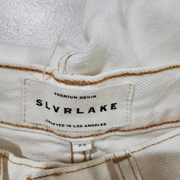 SLVRLAKE Savior High-Rise Cargo Jeans Natural White Size 26 - Picture 8 of 10